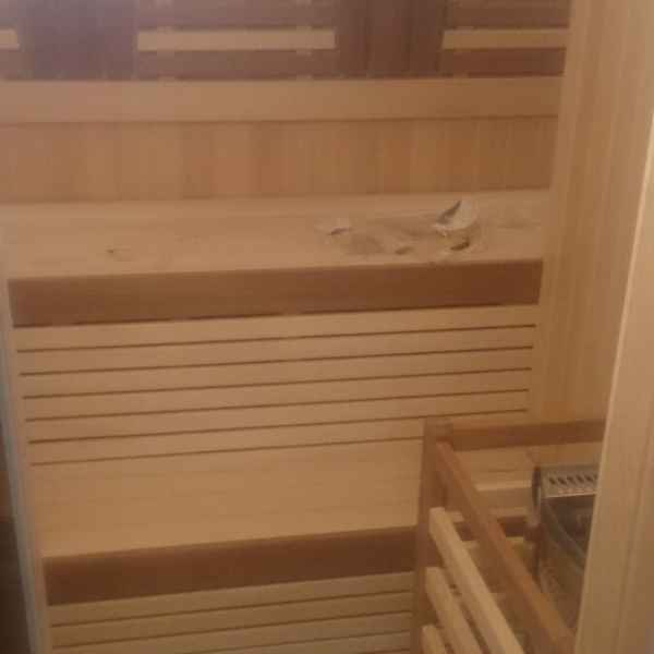 отделка сауны в поселке золотой карп