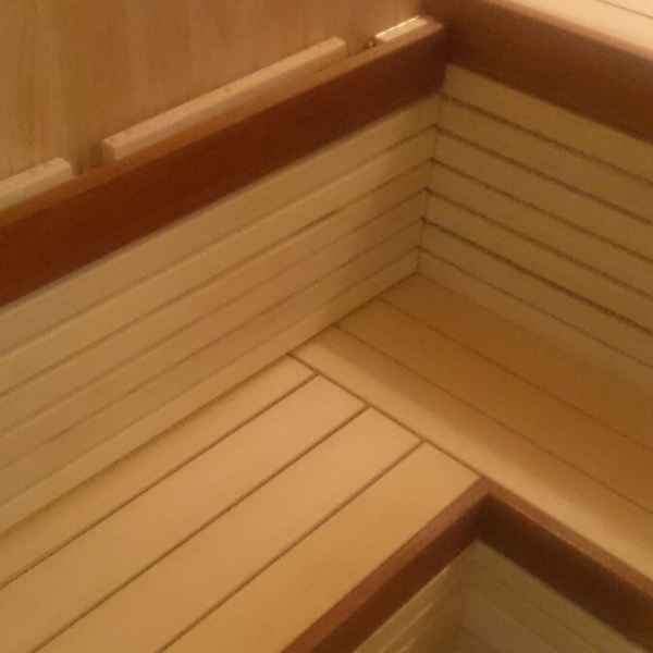 отделка сауны в поселке золотой карп